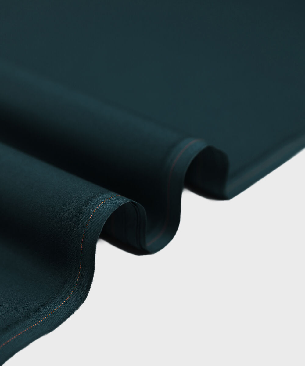 Men Unstitched Cotton Green Full Suit Fabric