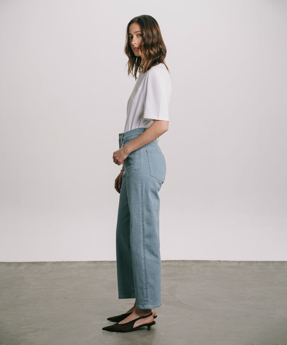 Women's Western Wear Blue High Rise Ankle Straight Jeans