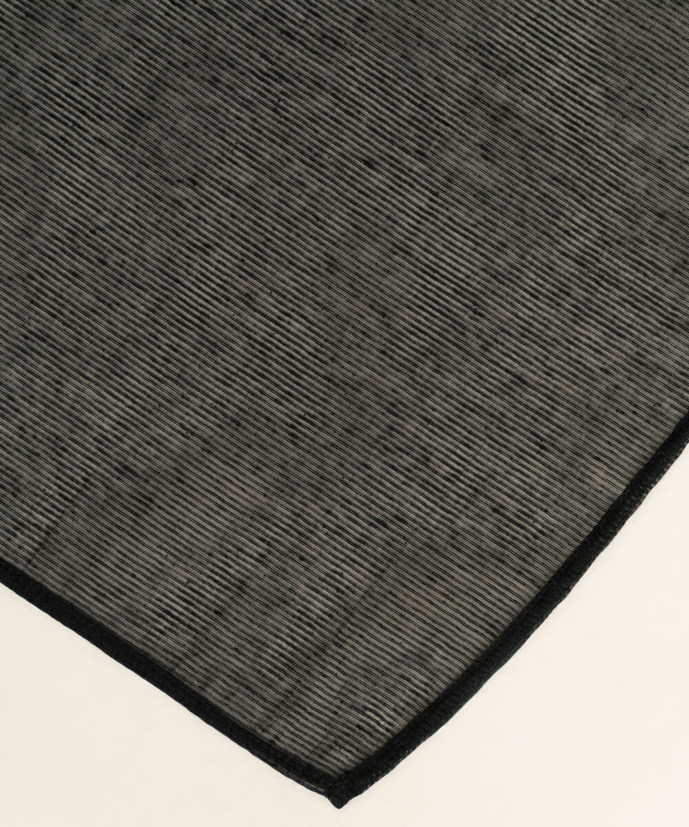 Textured Karandi Solid Black Dupatta