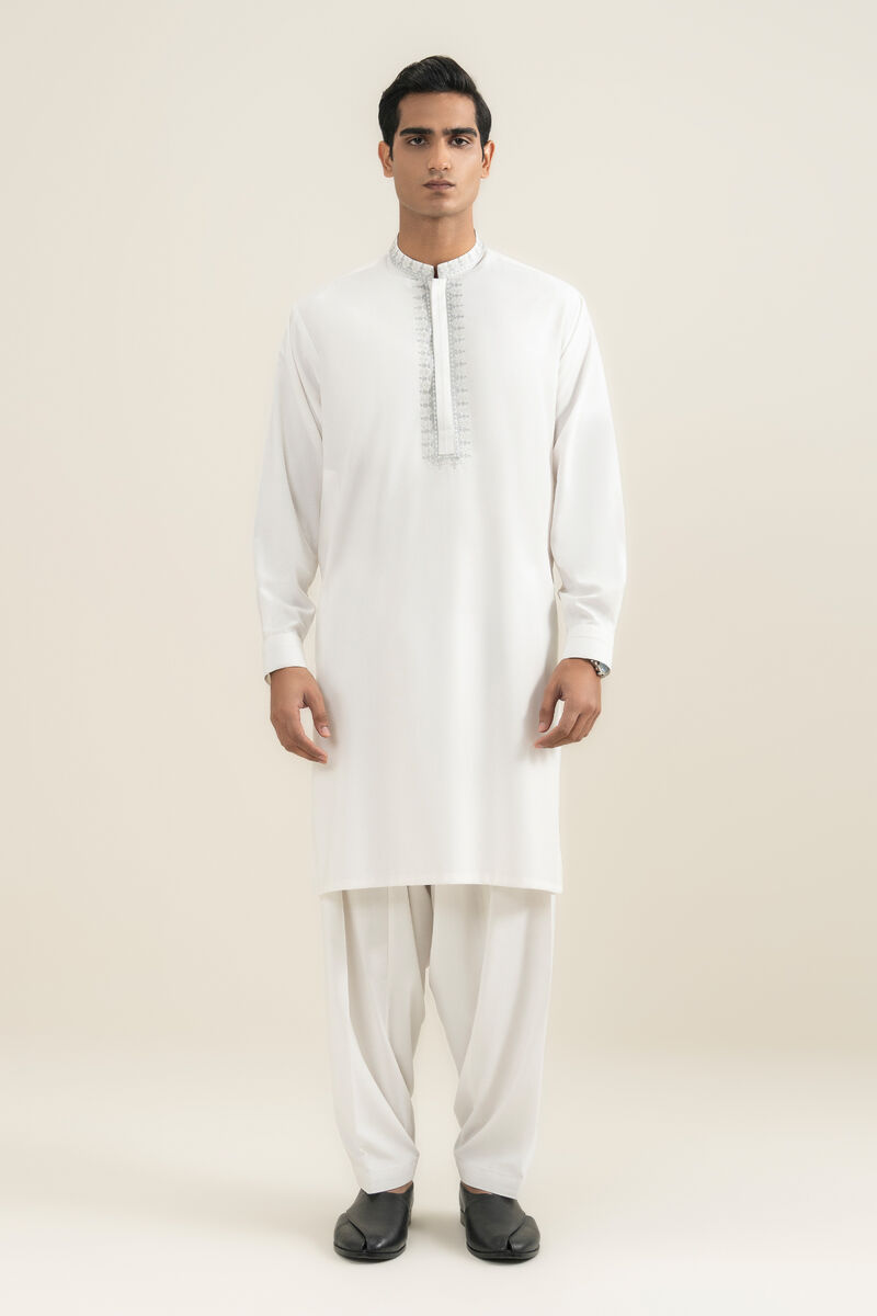 Embroidered Wash & Wear Suit