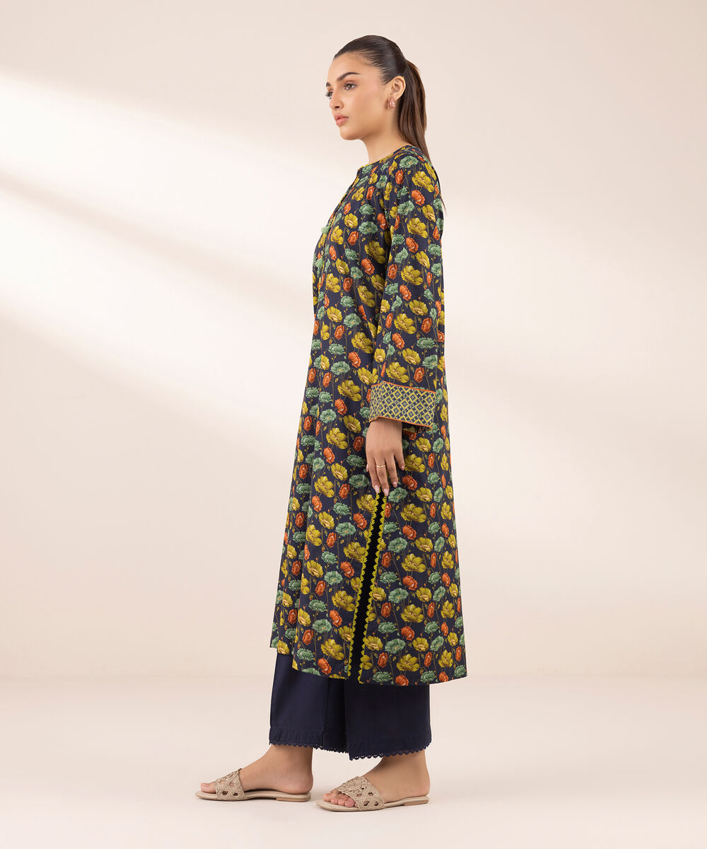 Women's RTW Lawn Multi Printed A-Line Shirt