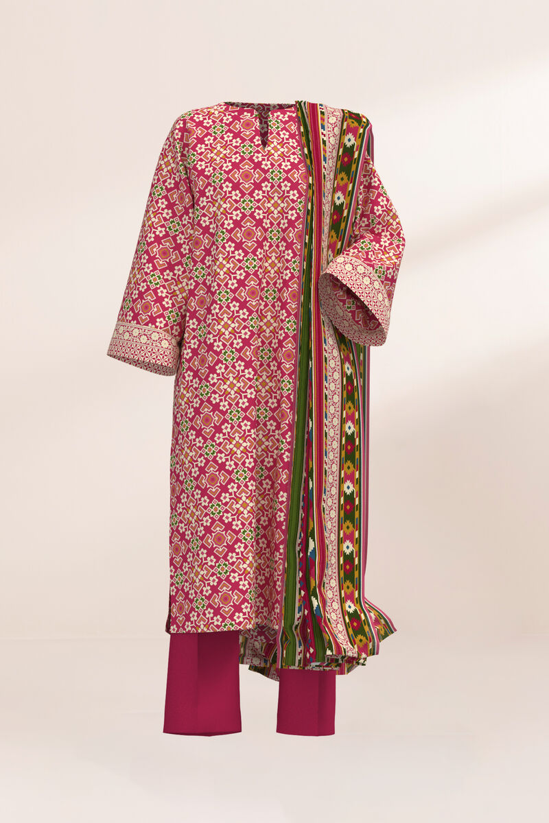 3 Piece - Printed Lawn Suit