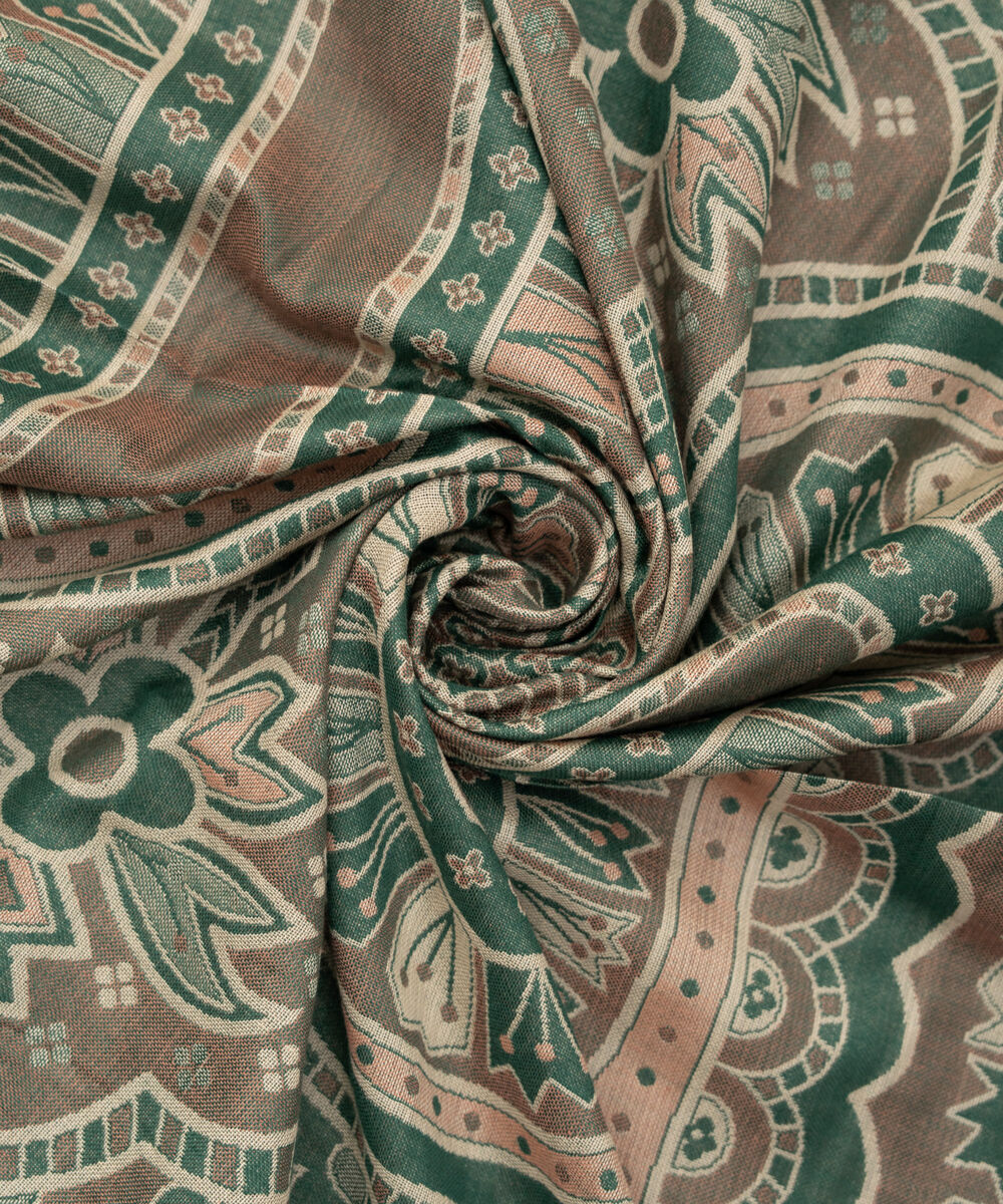 Jacquard Solid Green Shawl