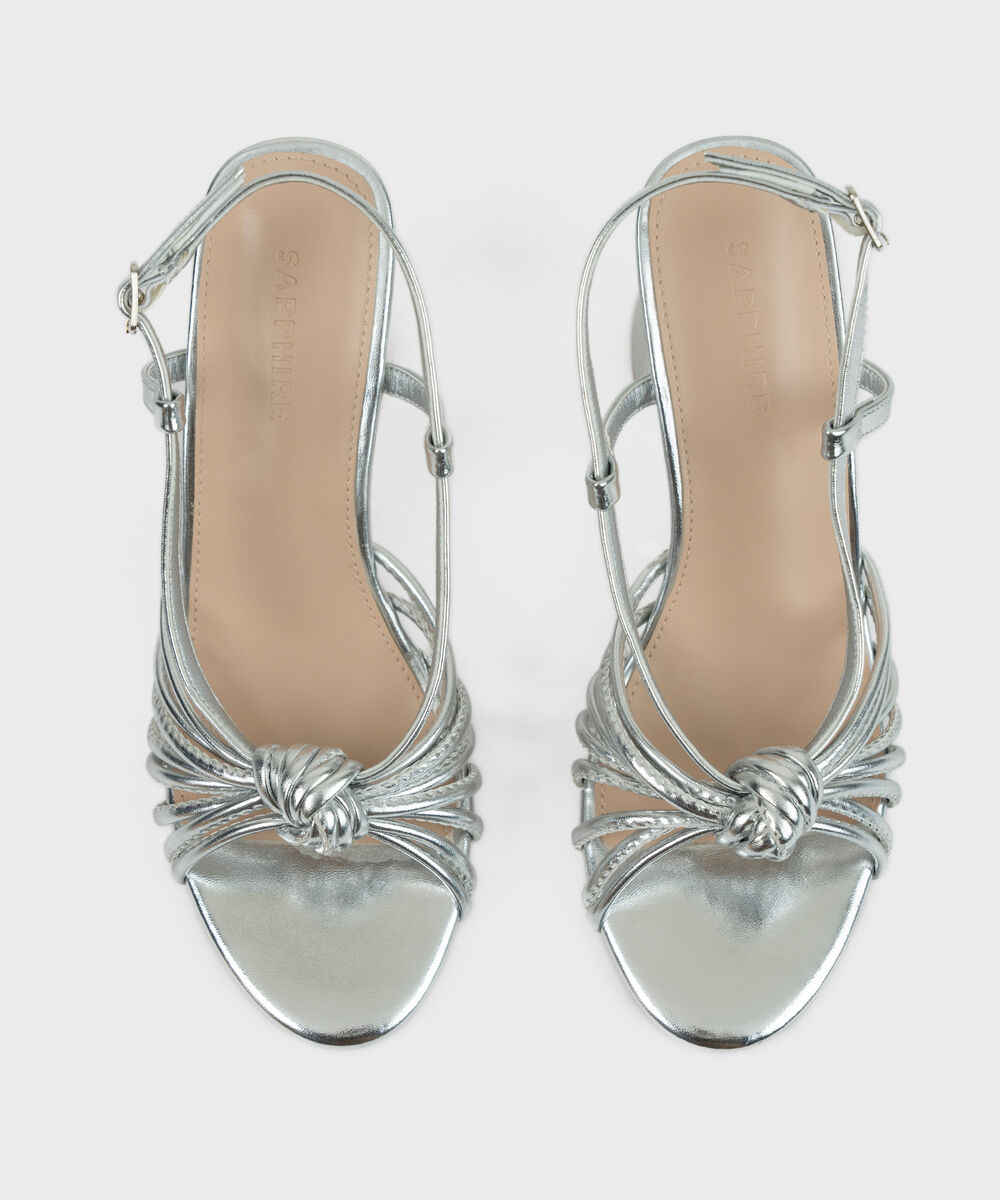 Women's Silver Block Heels