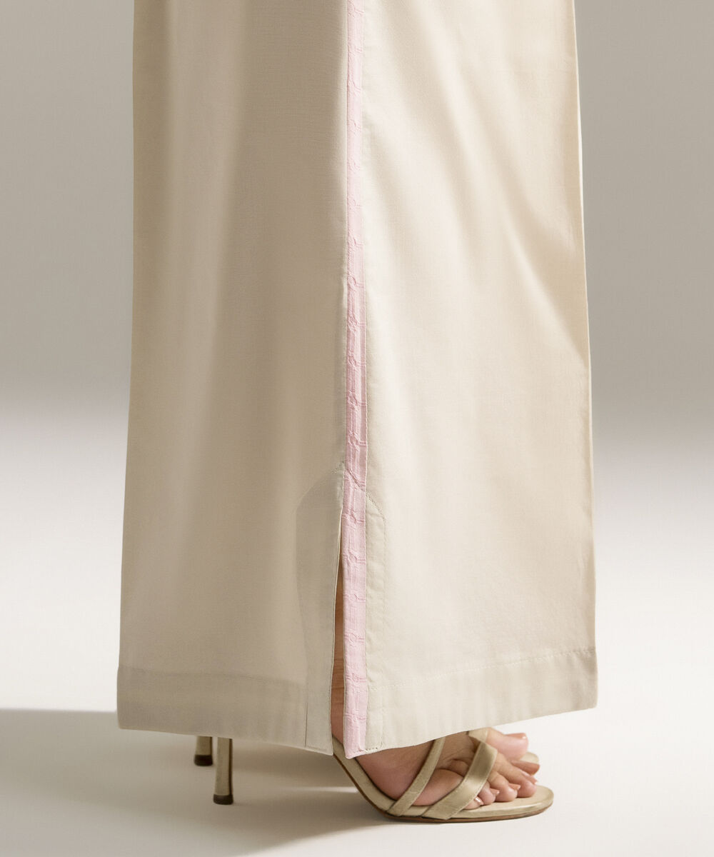 Women's RTW Cambric Printed Grey Flared Pants