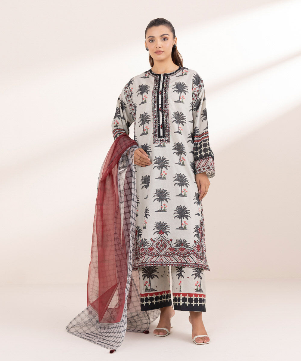 Woman - Multi Embroidered Zari Lawn Shirt