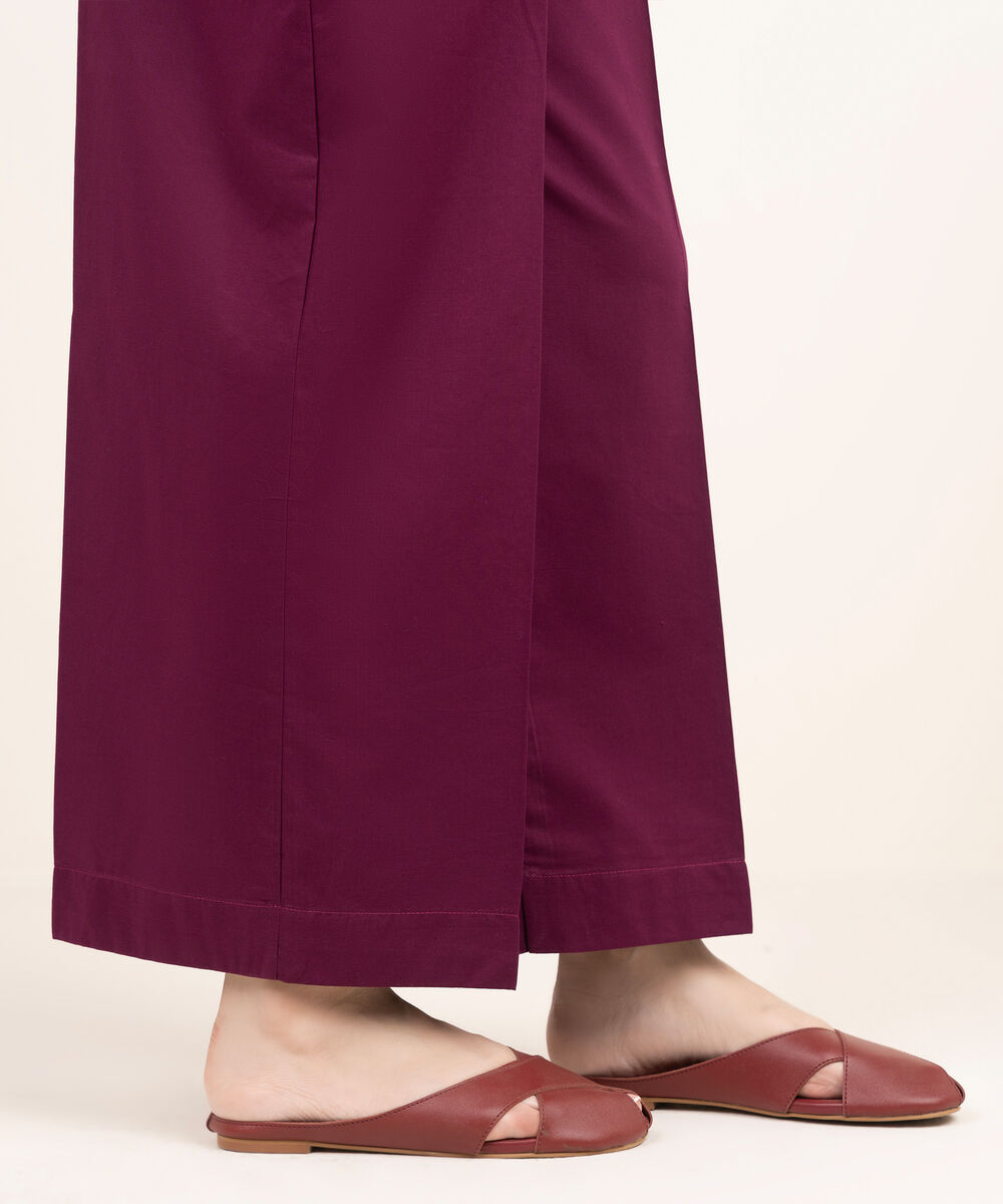 Women's RTW Cambric Solid Red Culottes