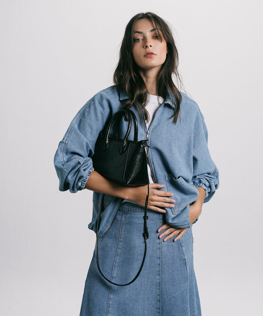 Women's Western Wear Blue Zip-Up Denim Jacket