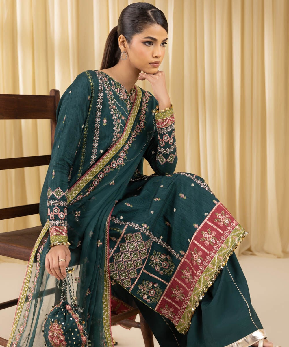 Unstitched 3 PC U3FEHE25V336 Sapphire PK