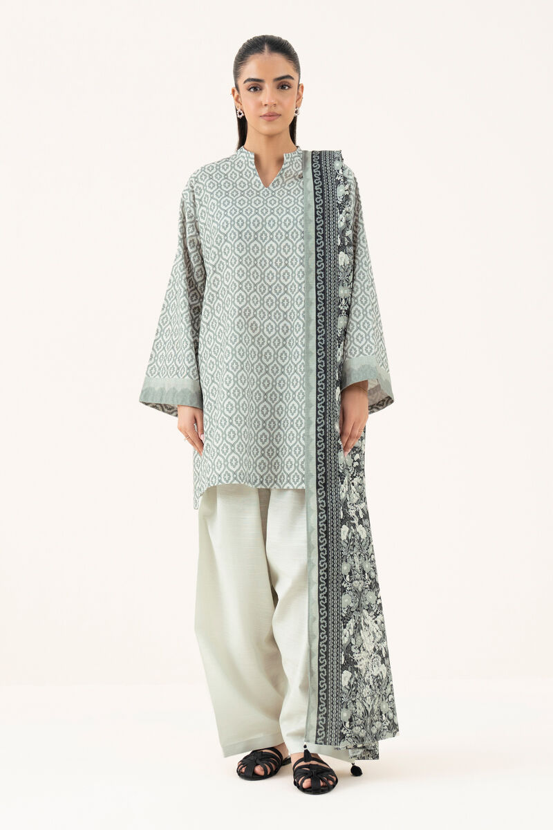 2 Piece - Printed Light Khaddar  Suit