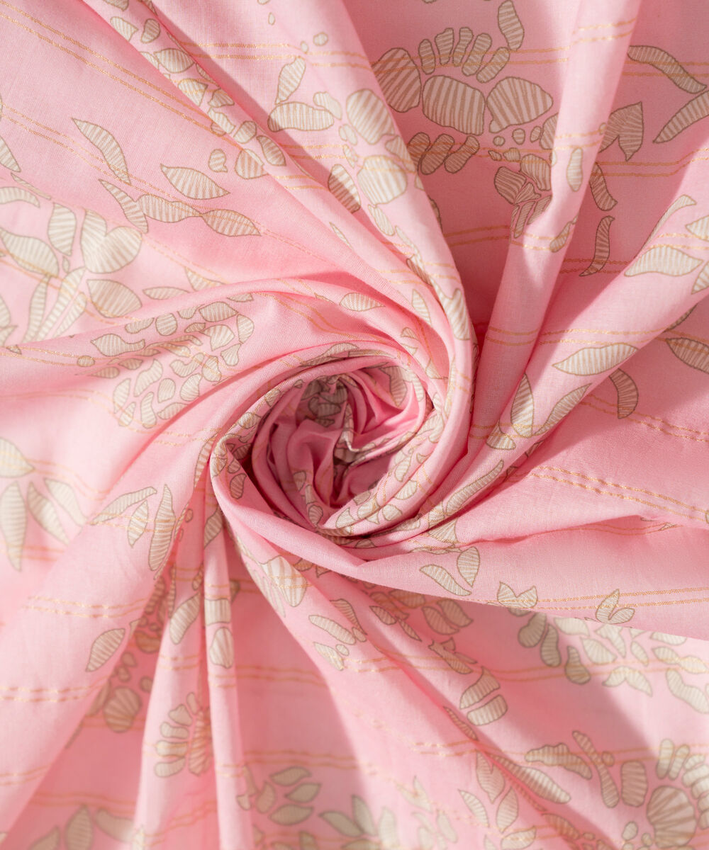 Zari Voile Printed Pink Dupatta