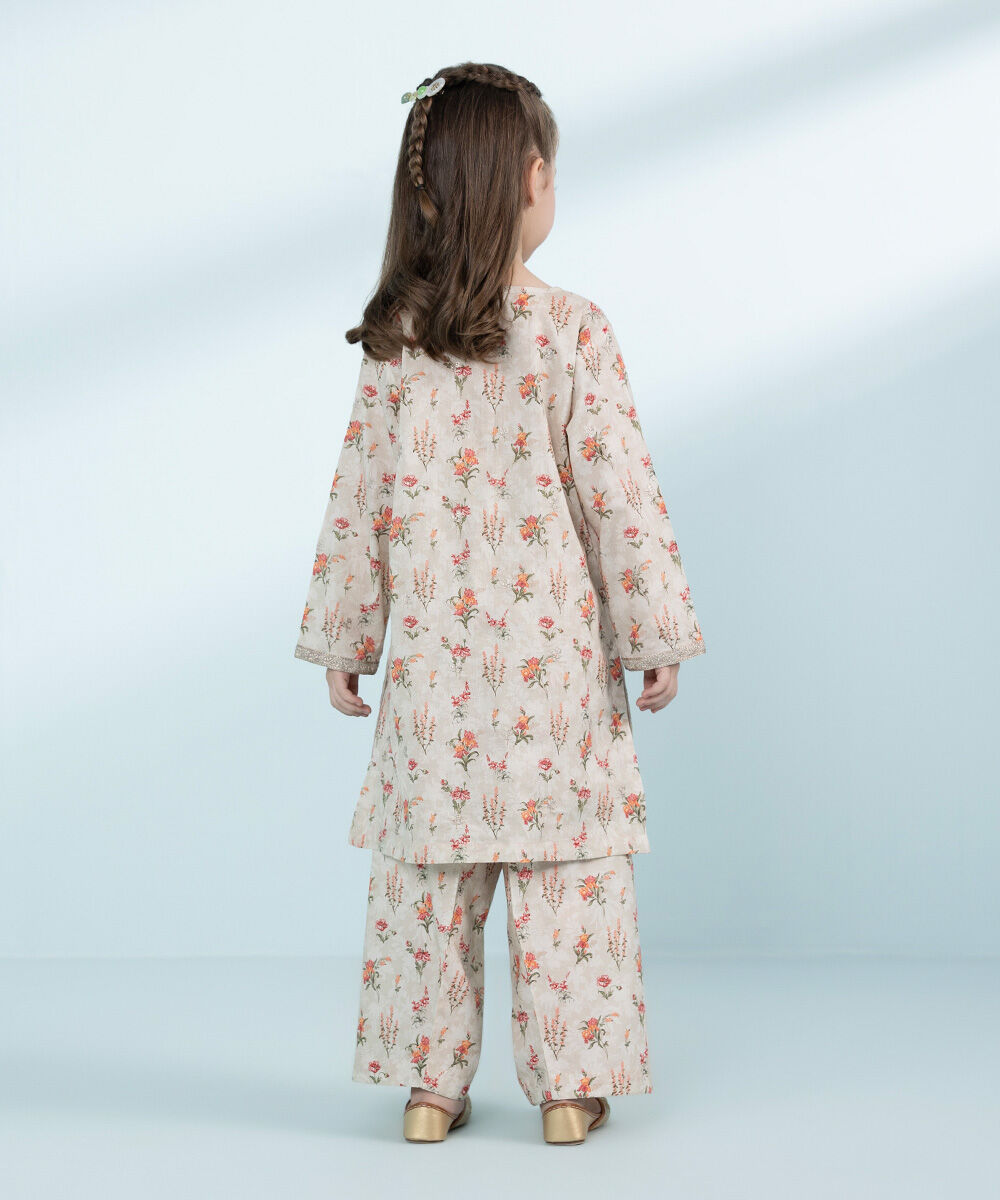 Mommy & Me Girls Two Piece Beige Suit