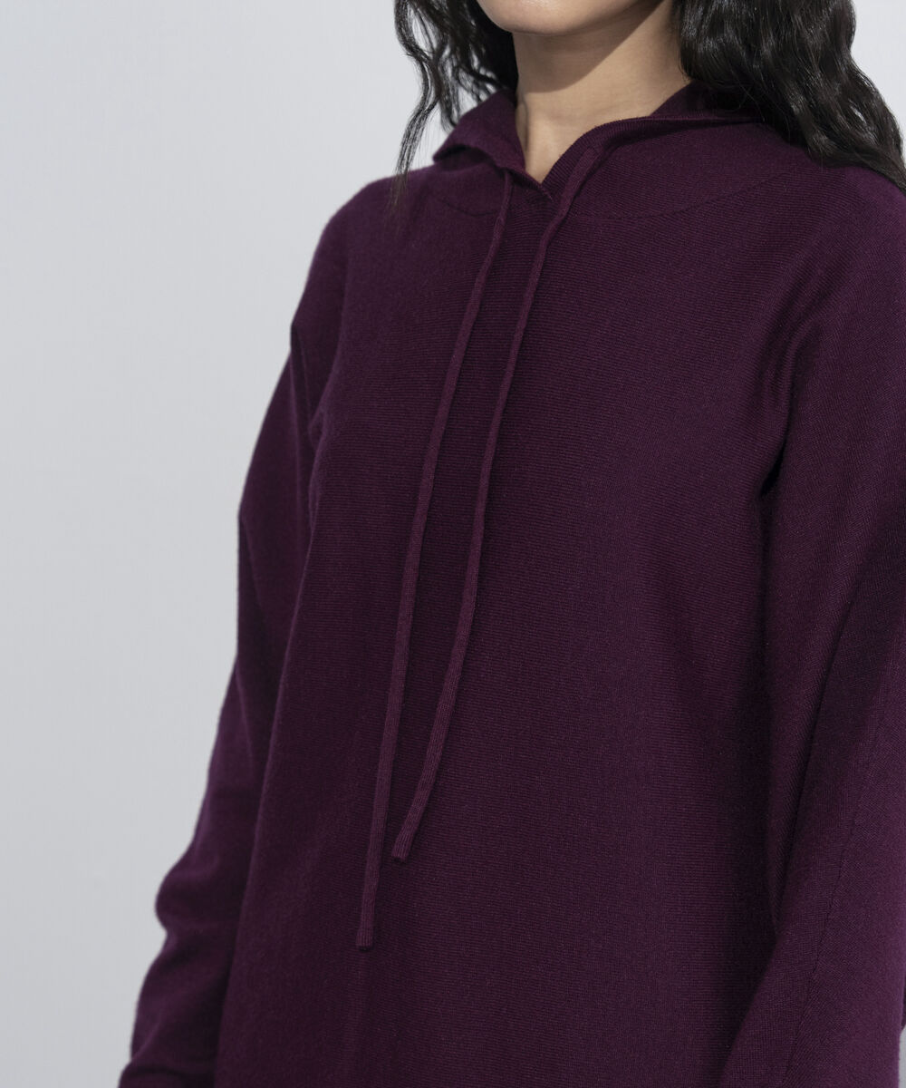 Women's Western Wear Merlot Kimono Knit Hoodie