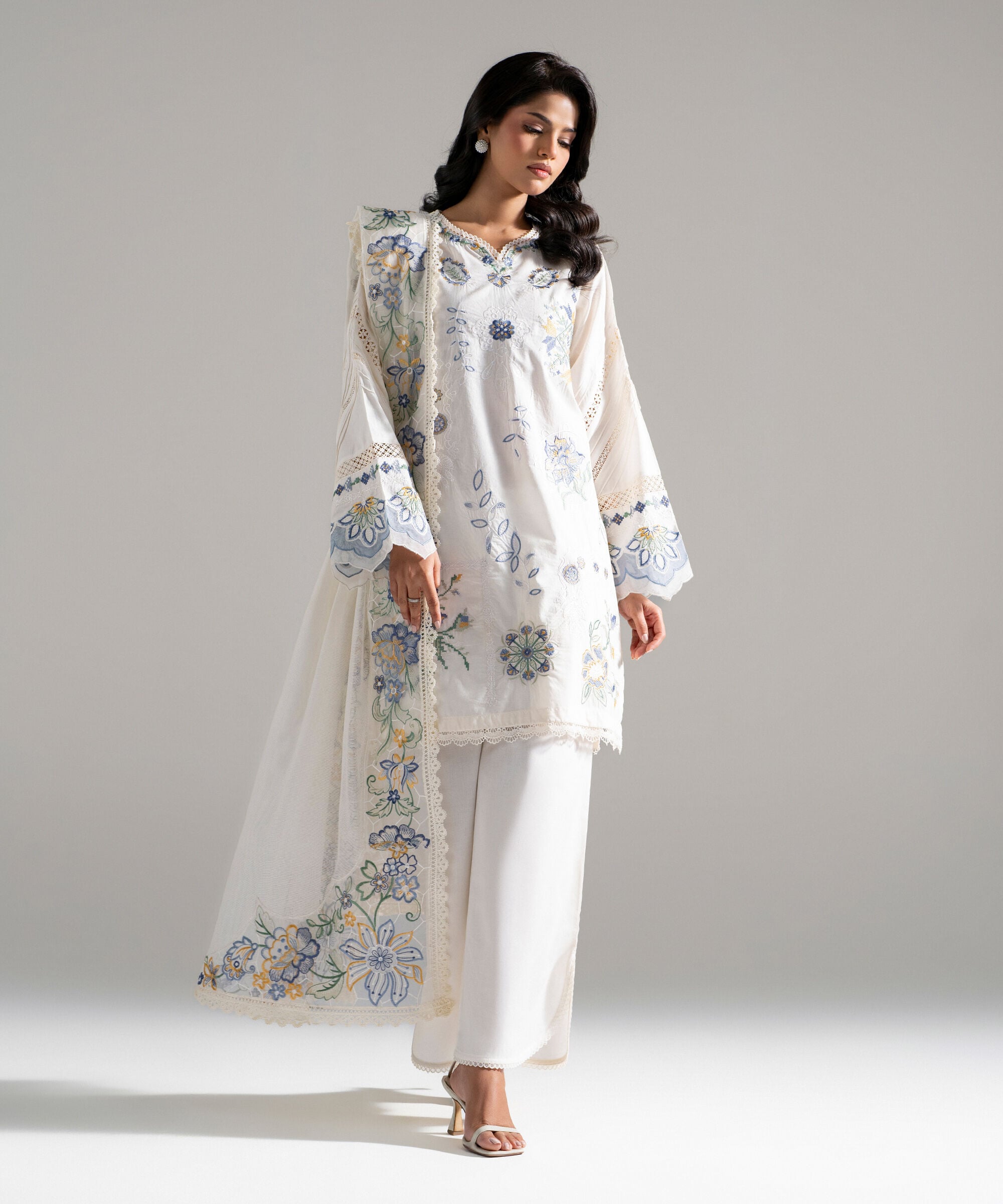 Off White Dupatta PBS26SCV686D