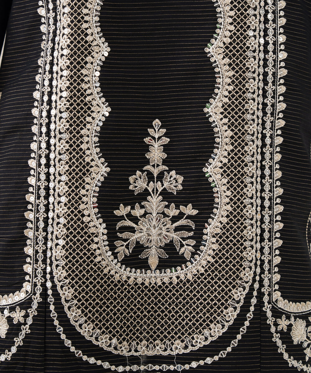 Women's RTW Zari Khaddar Embroidered Black 2 Piece Suit