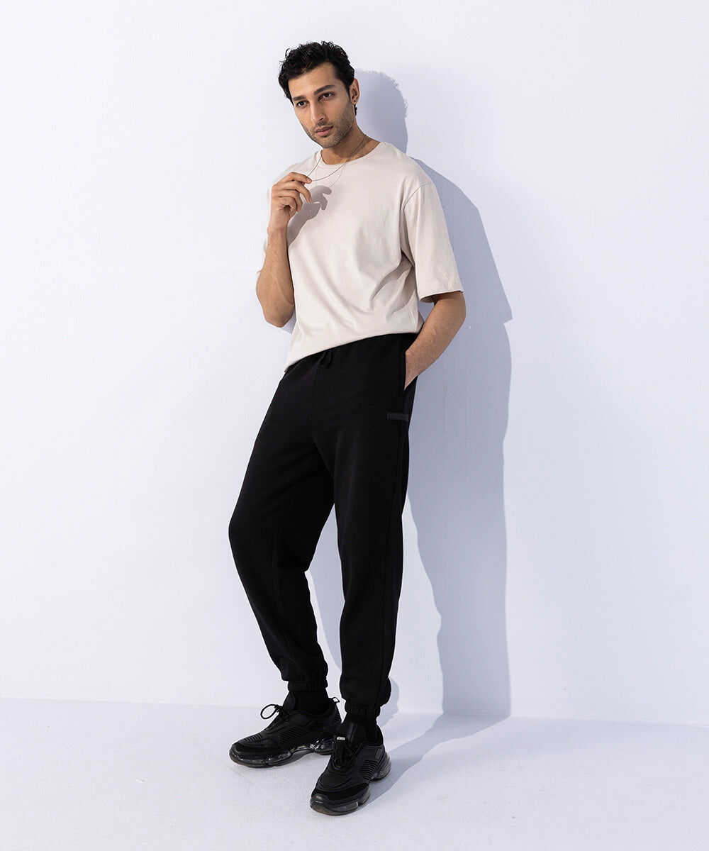 Woman - Black Unisex Jogging Trousers