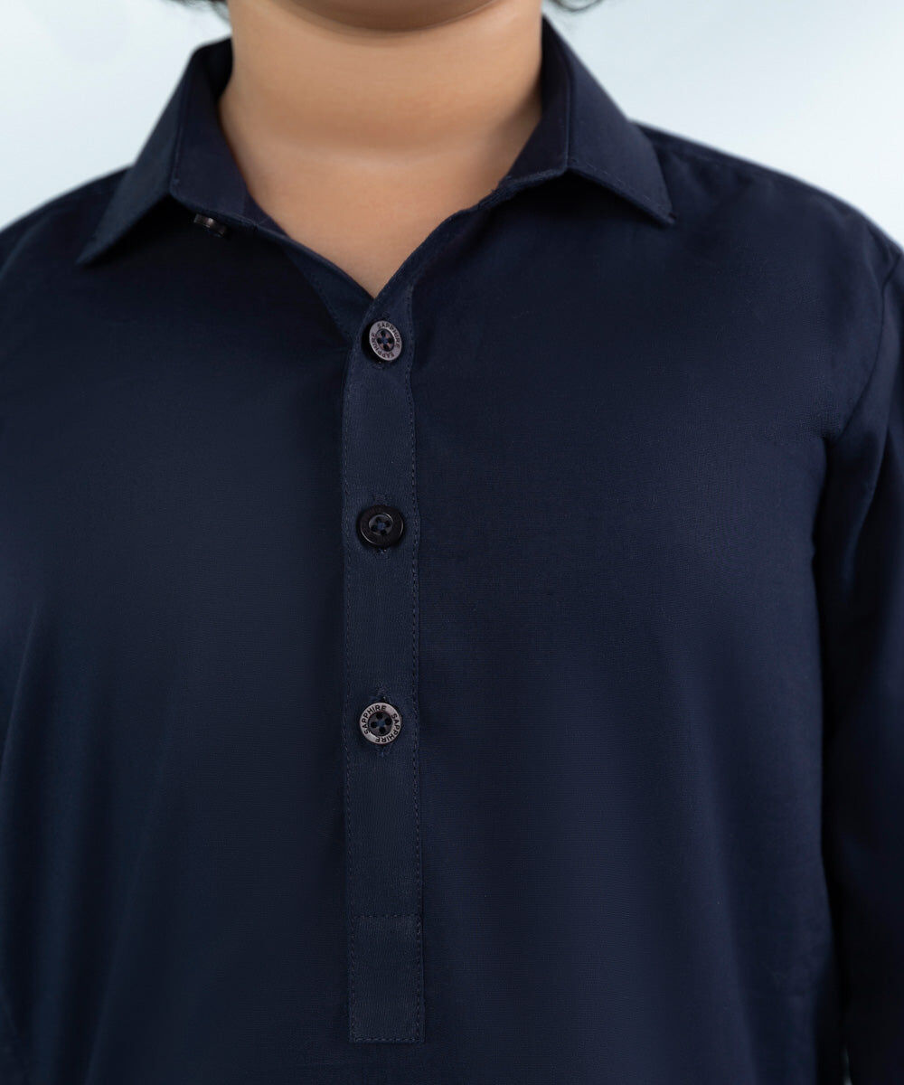 Boys 2 Piece Cambric Suit in Blue