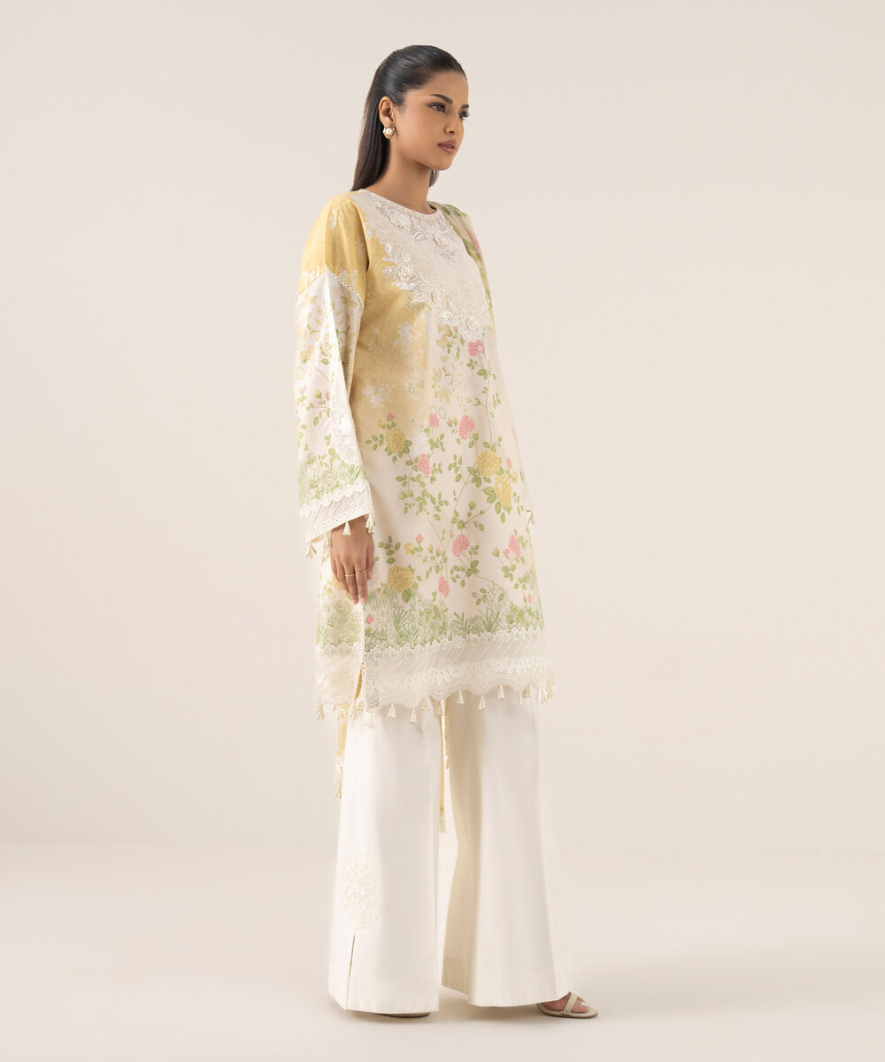 Women's Unstitched Pima Lawn Printed Three Piece Suit