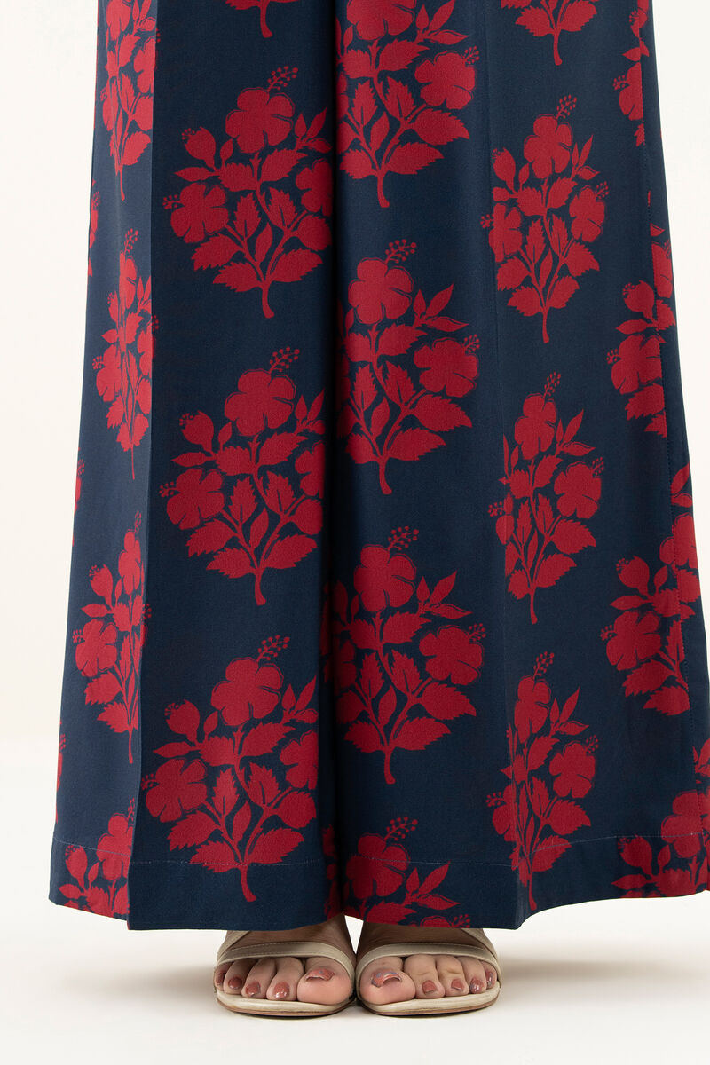 Printed Linen Flared Pants