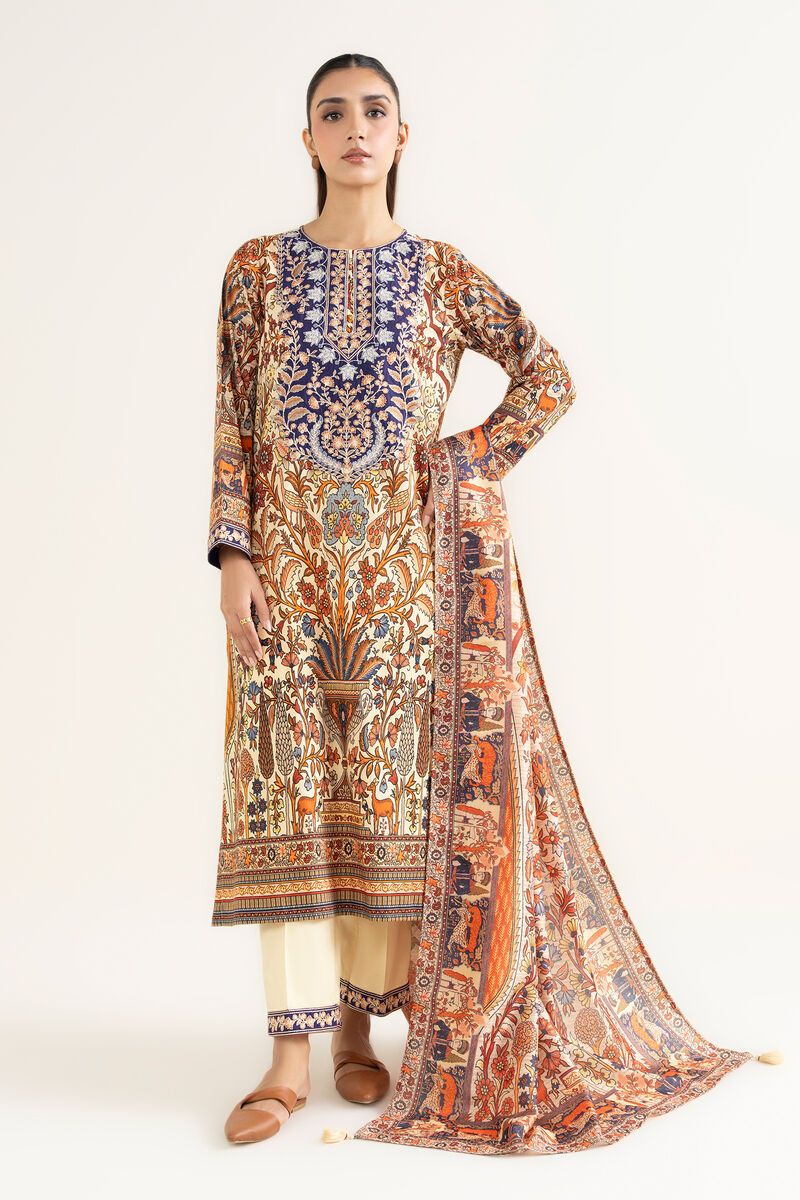 Printed Tussar Silk Dupatta