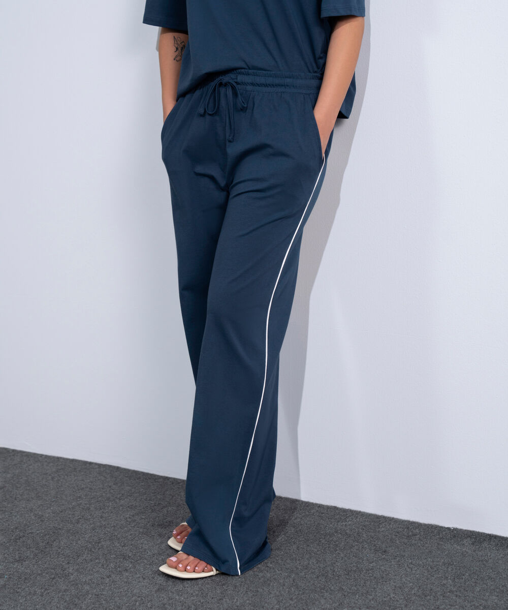 Women's Western Navy Pull-On Supima Trousers