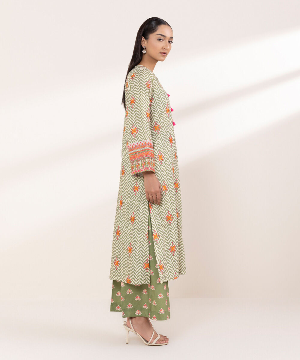 Women's RTW Cotton Viscose Multi Embroidered A-Line Shirt