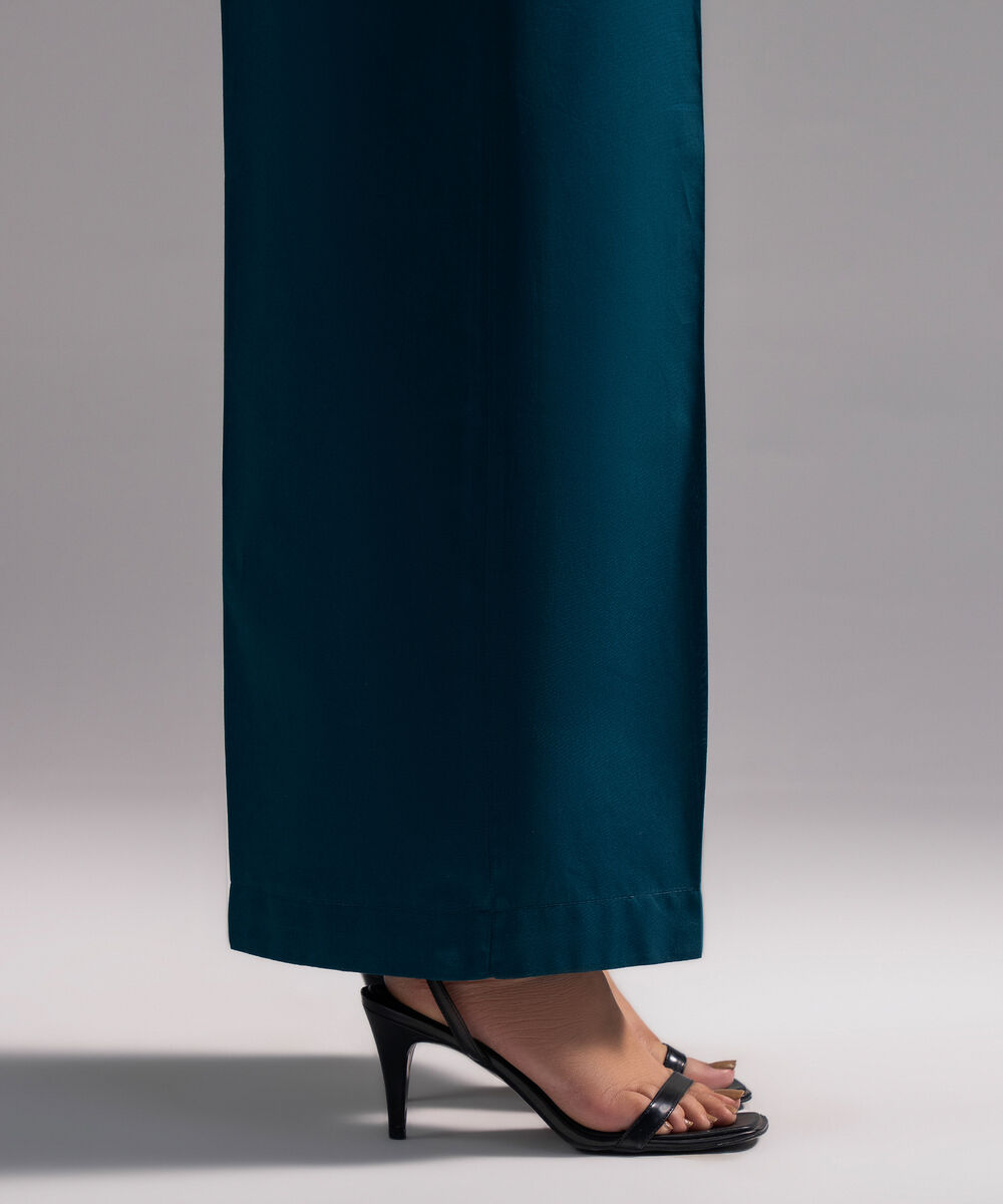 Women's RTW Cambric Solid Teal Culottes