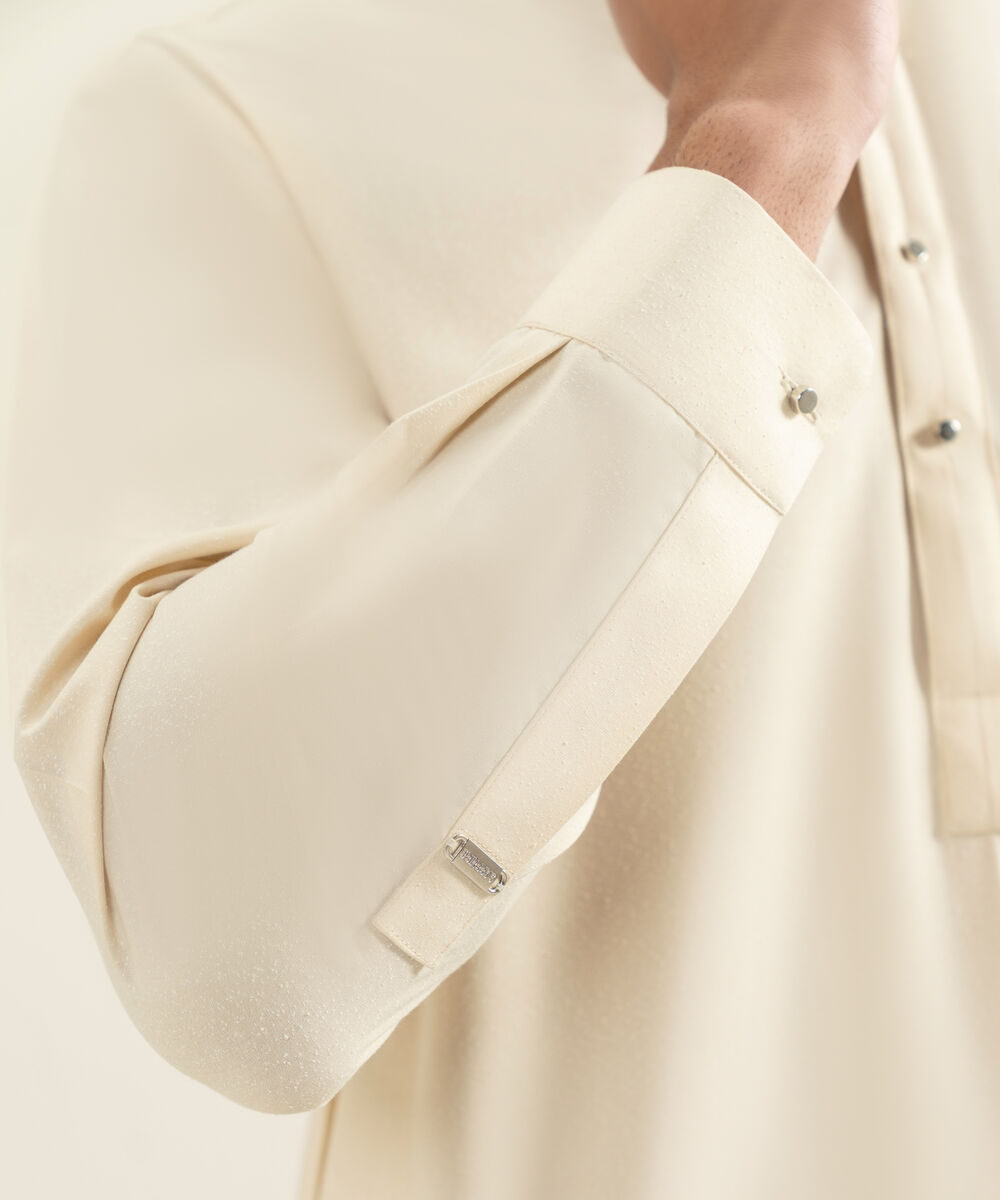 Men's almond Premium Wash & Wear Kameez Shalwar