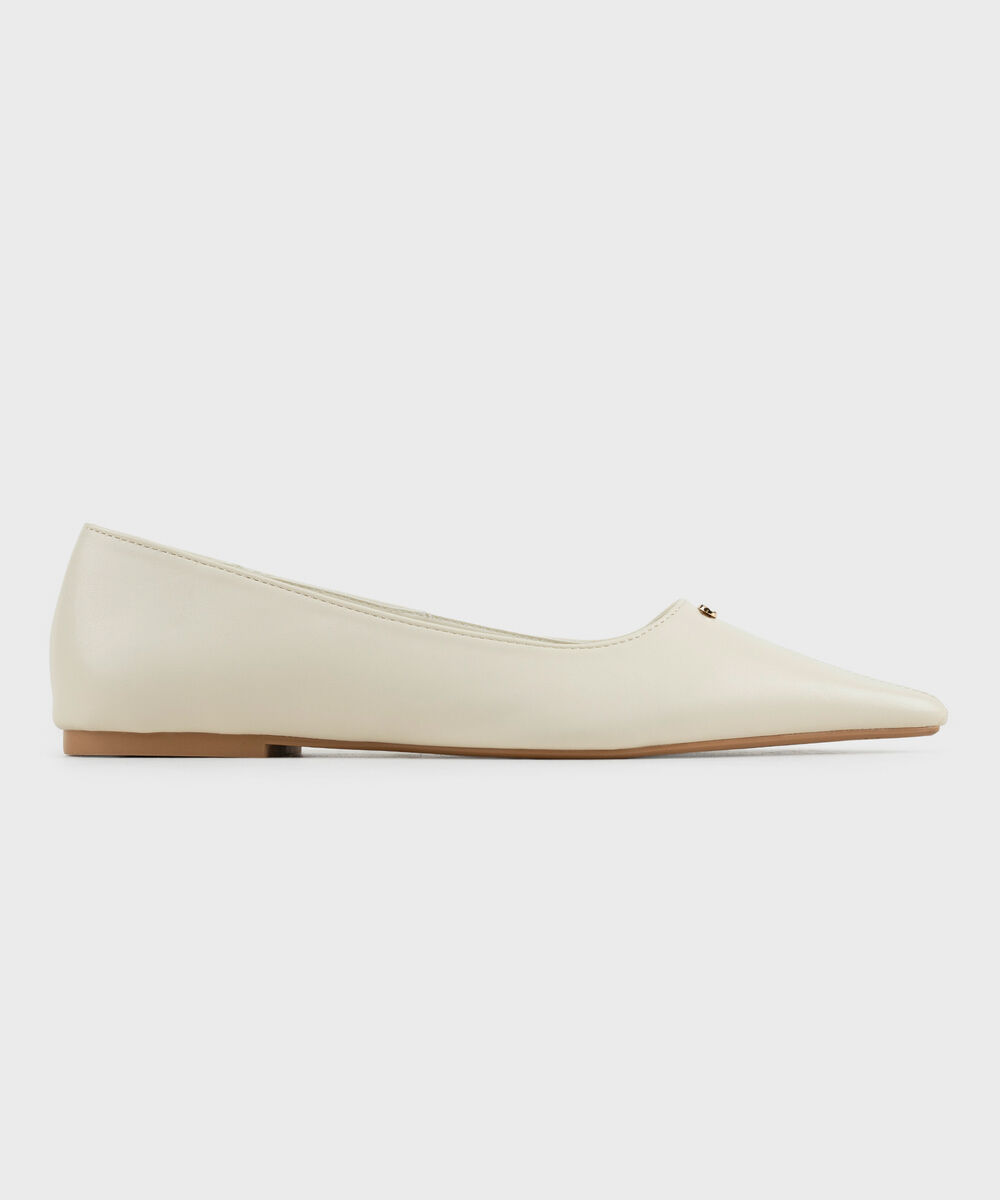 Women's Off White Pointed Toe Pumps