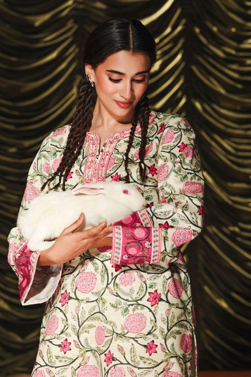 Embroidered Light Khaddar Shirt