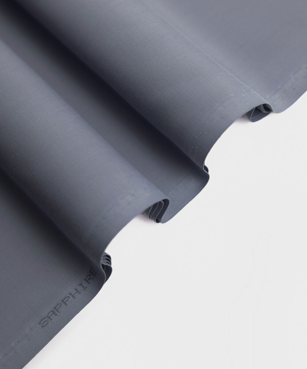 Men's Unstitched Two-Piece Refined Wash and Wear Navy Blue Suit.