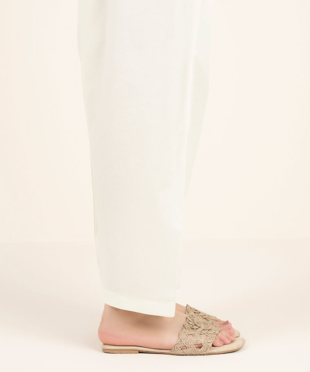 Women's RTW Cambric Solid Mint Green Shalwar