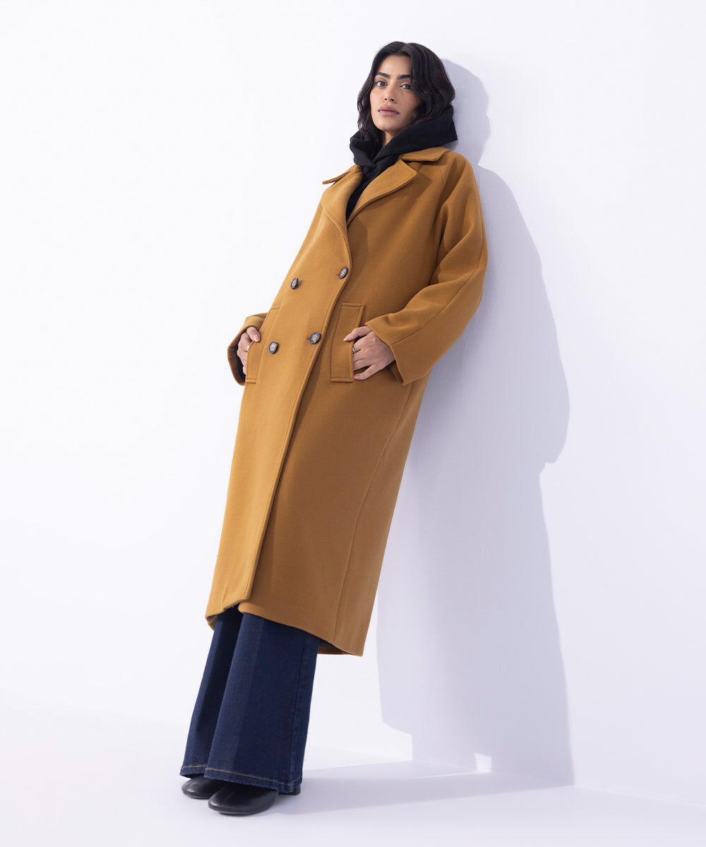 Woman - Brown Oversized Raglan Coat