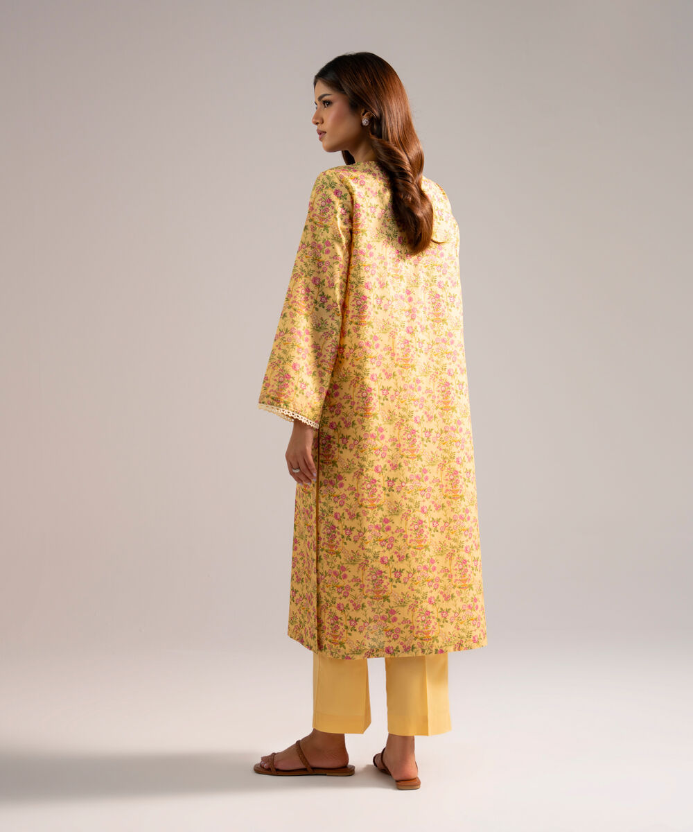 Women's RTW Zari Lawn Embroidered Peach 2 Piece Suit