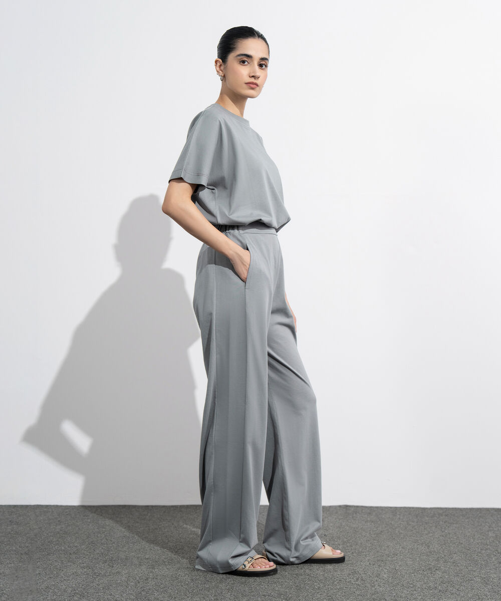 Women's Western Wear Grey Pull-On Jersey Trousers