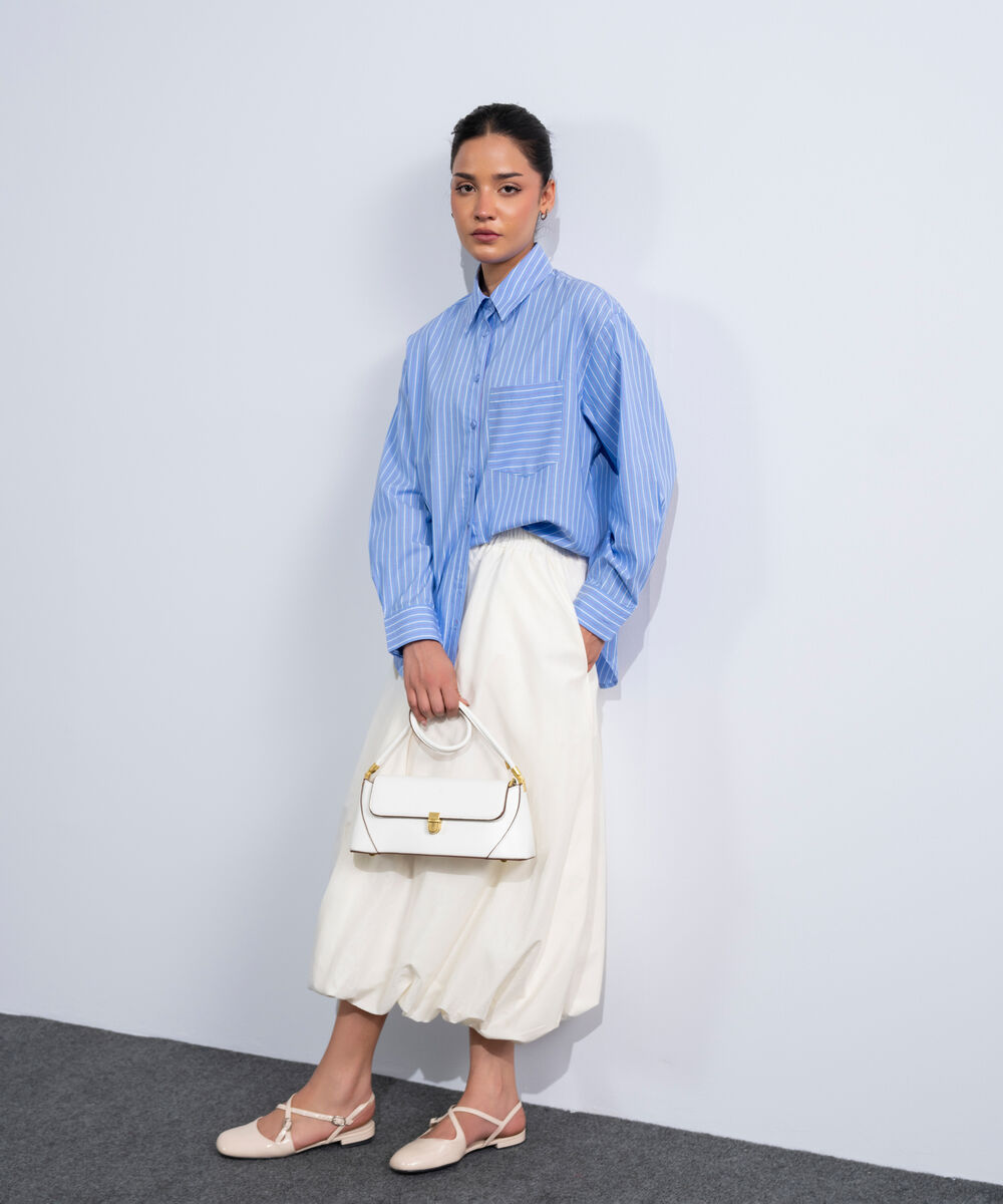 Women's Western White Balloon Skirt