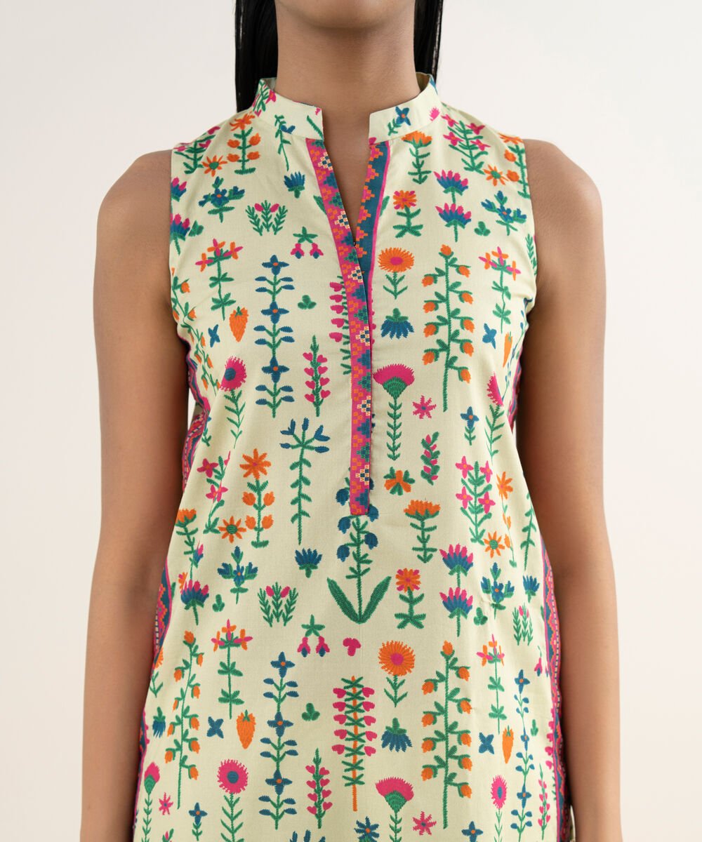 Women's Unstitched Lawn Printed Multi 3 Piece Suit