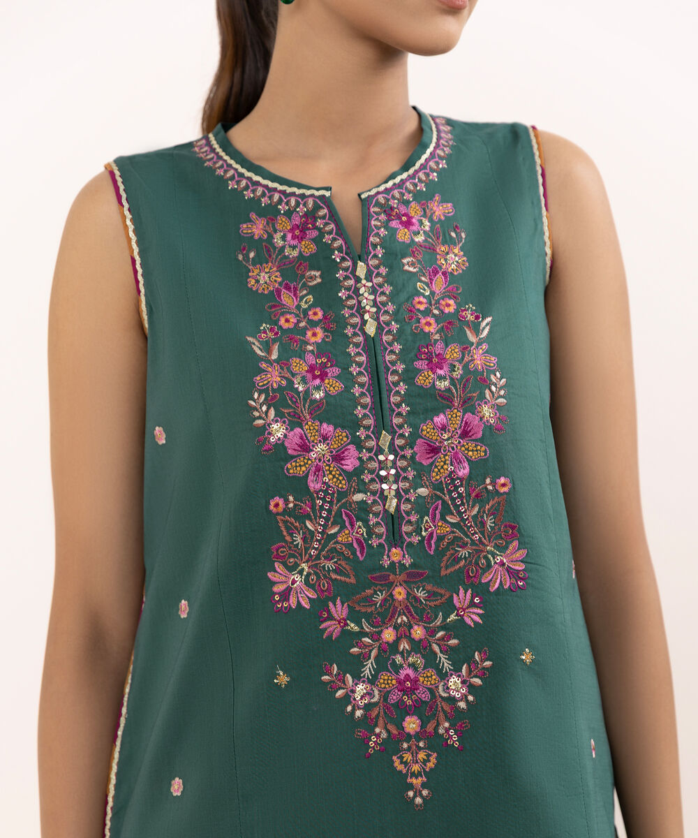 Women's Unstitched Cross Hatch Dyed Three Piece Suit