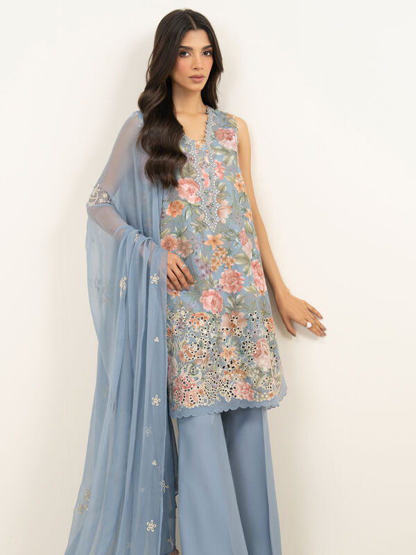 3 Piece - Embroidered Jacquard Suit