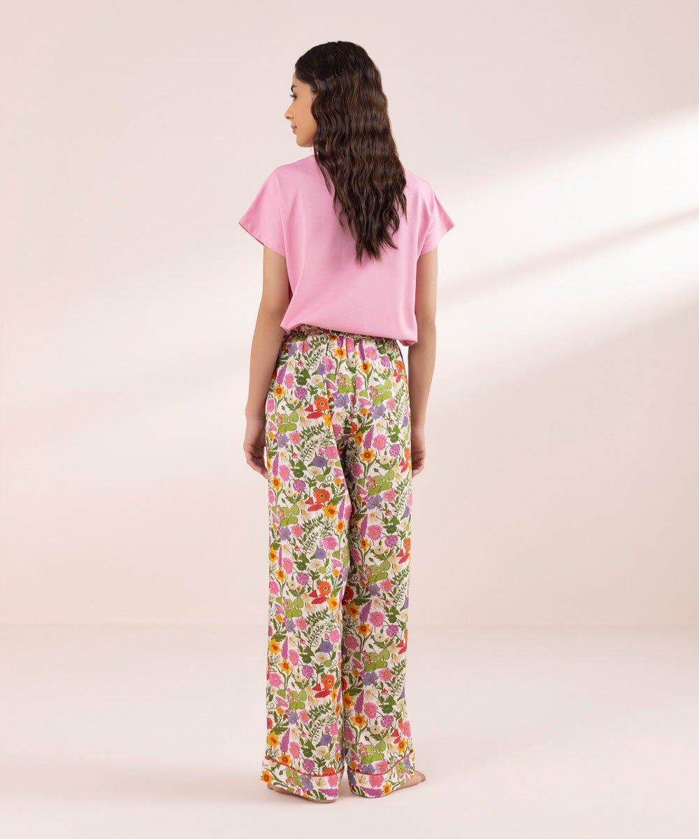 Women's Sleepwear Printed Viscose Trousers