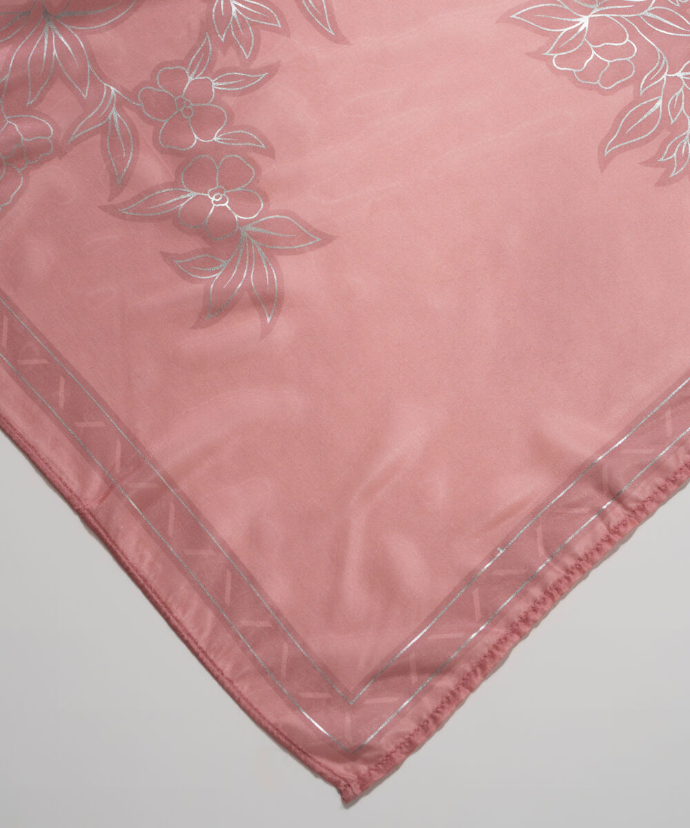 Women's RTW Blended tissue Printed Pink Dupatta