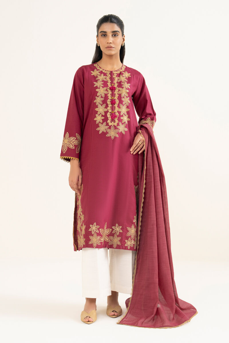 Solid Manaar Dupatta