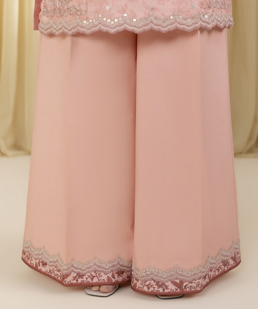 Unstitched Women's Pink Lawn 3 Piece Suit