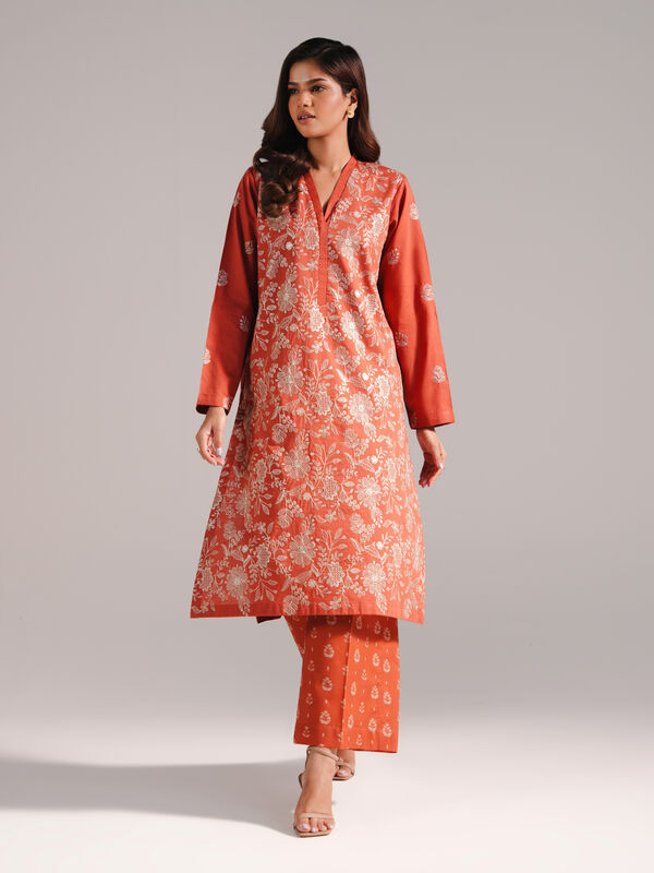 2 Piece - Embroidered Dobby Suit