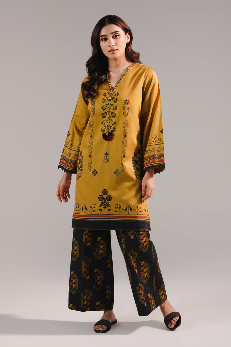 Printed Cotton Satin Shirt