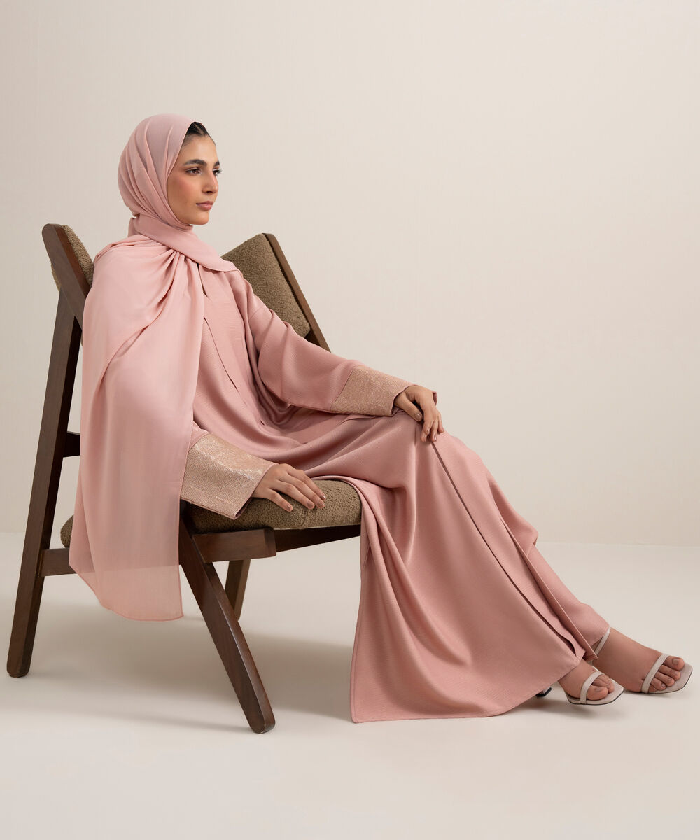 Women's Grey Abaya Set