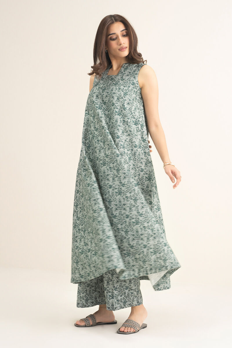 2 Piece - Printed Arabic Khaddar Suit