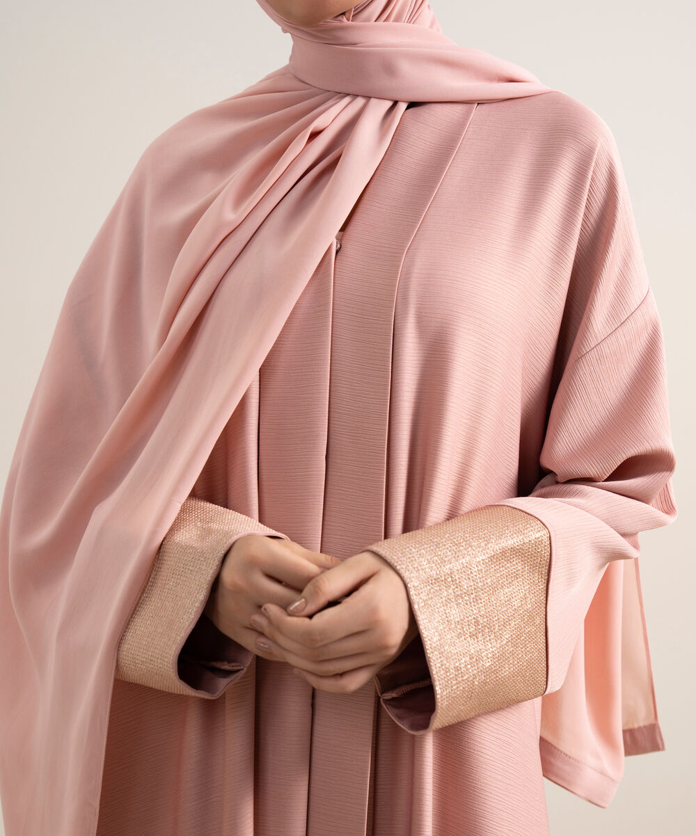 Women's Blush Pink Abaya Set