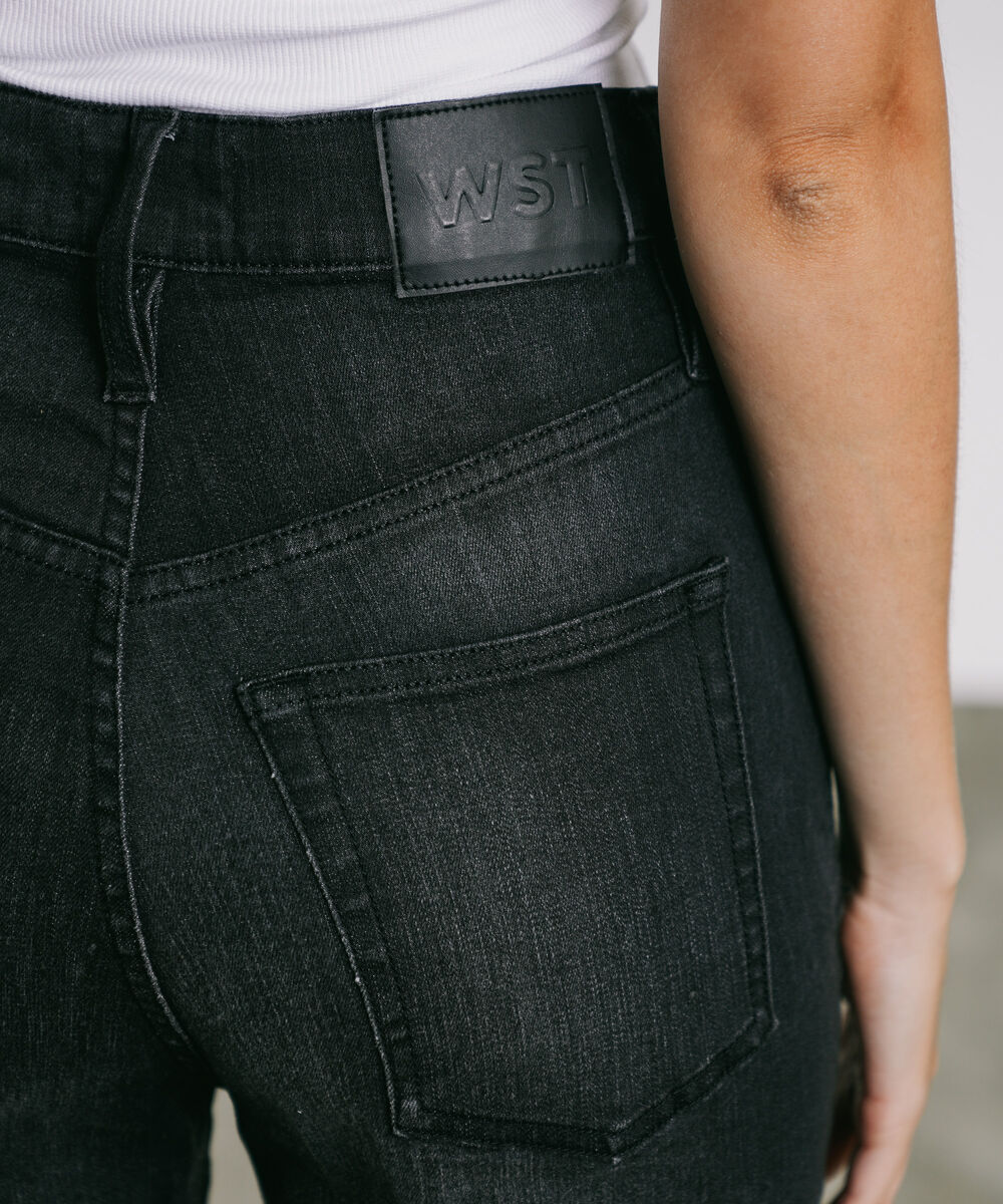 Women's Western Wear Grey High Rise Straight Jeans