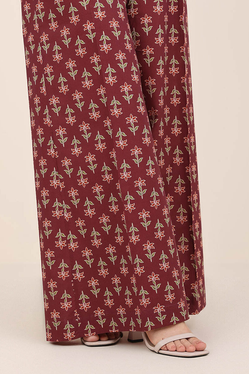Printed Cambric Flared Pants